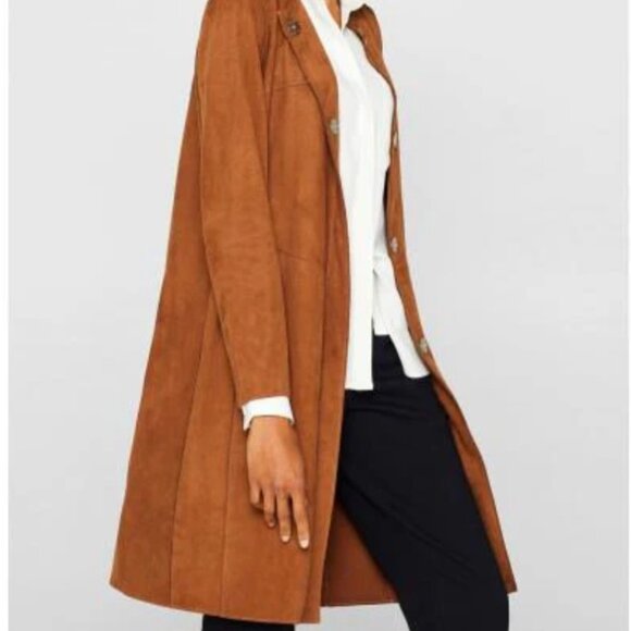 Esprit NWT Brown Faux Suede Jacket - Picture 11 of 15